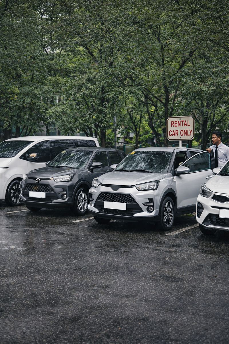 Car hire in Manila with multiple clean rental vehicles