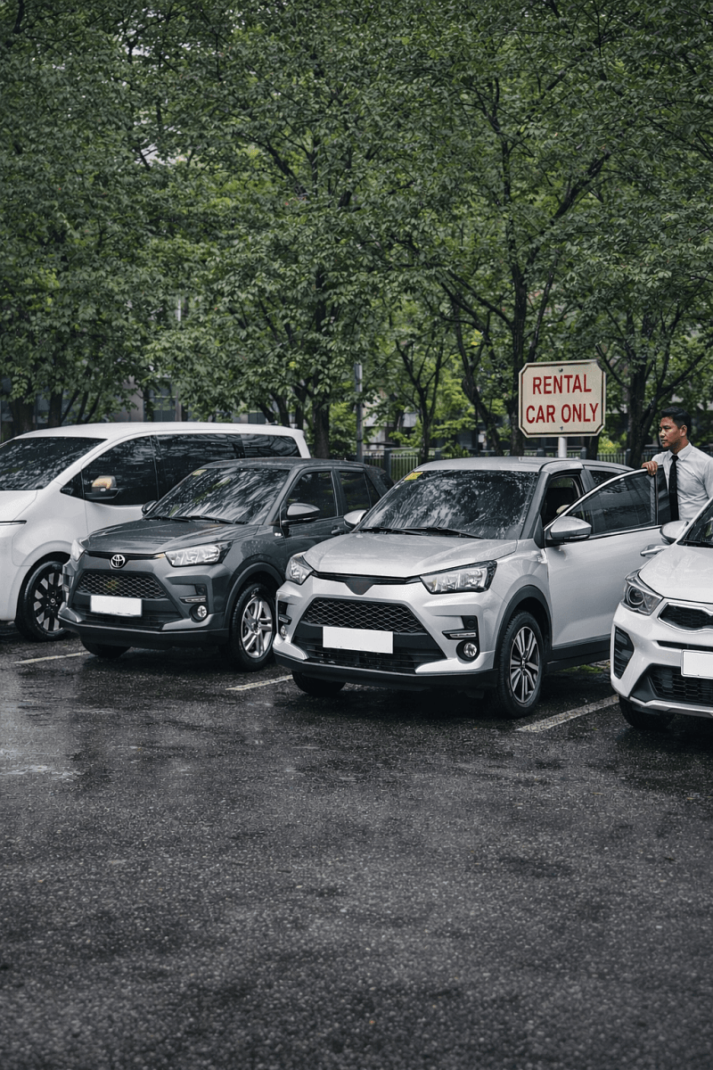 Car hire in Manila with multiple clean rental vehicles