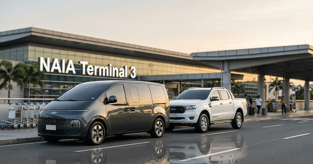 Car rental pickup at Manila Airport NAIA