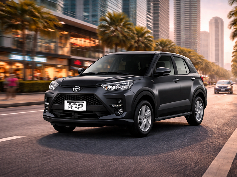 Rental car driving in Manila city