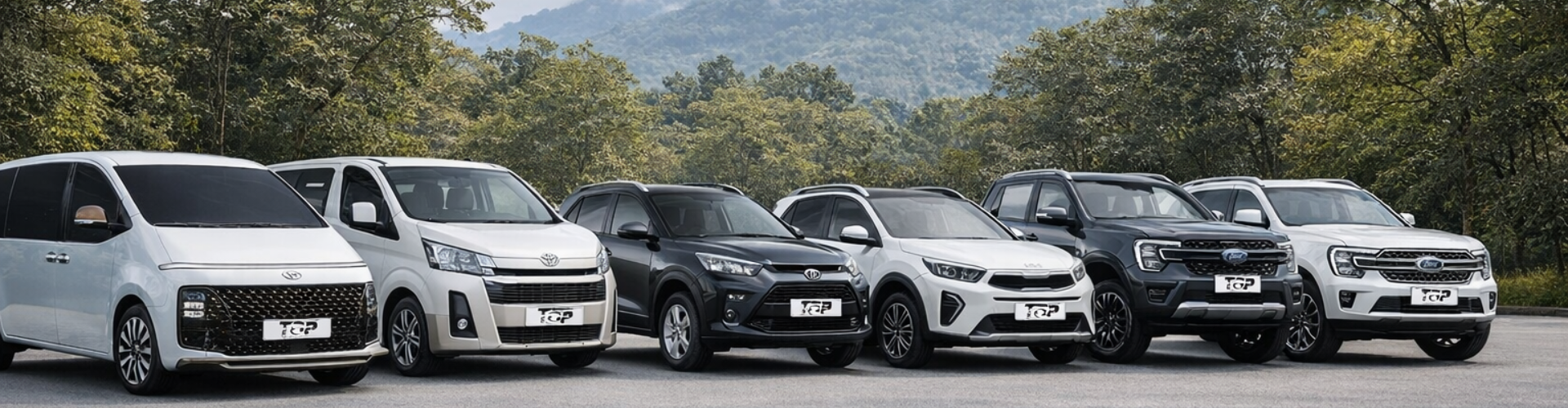 Car rental fleet in Manila with modern vehicles